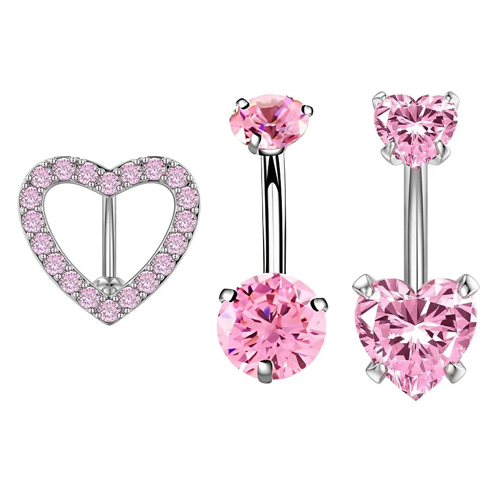 Belly Button Piercings Set Dangled Curved Navel Piercing Ombligo Pack Belly Rings J additional angle