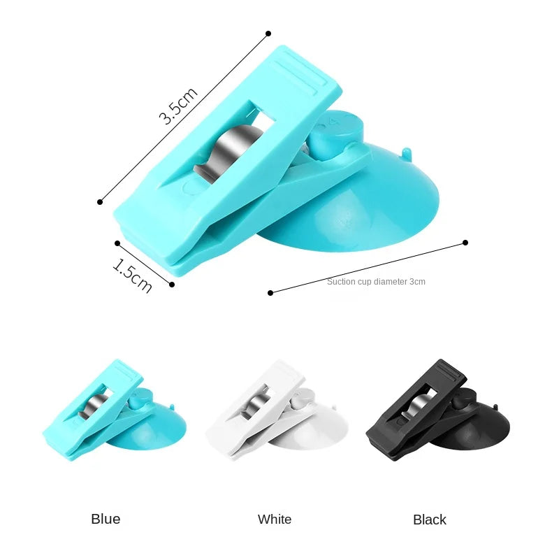 1 Pair Car Interior Window Clip Mount Black Suction Cap Clip Plastic Sucker Removab additional angle