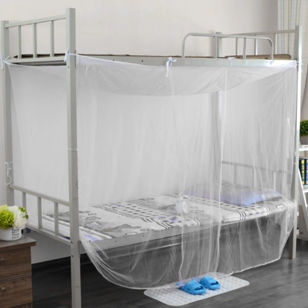Mosquito Net for Bed Full Queen Size | 4 Corner Post Canopy Netting White alternate view