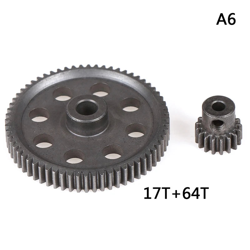 HSP Steel Metal Spur Differential Main Gear 17T/21T/26T/29T/64T Pinion Gear close-up view