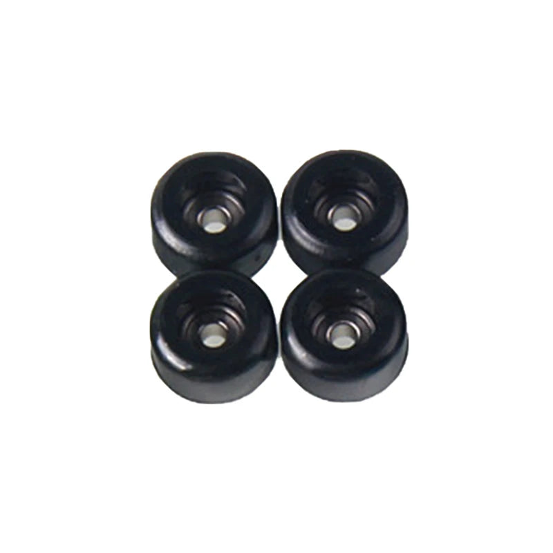 4Pcs/Set Urethane CNC Bearing Fingerboard Wheels | Professional PU + Metal close-up view