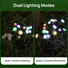 Solar Garden Light Dual Mode LED Solar Mushroom Lamp Waterproof close-up view