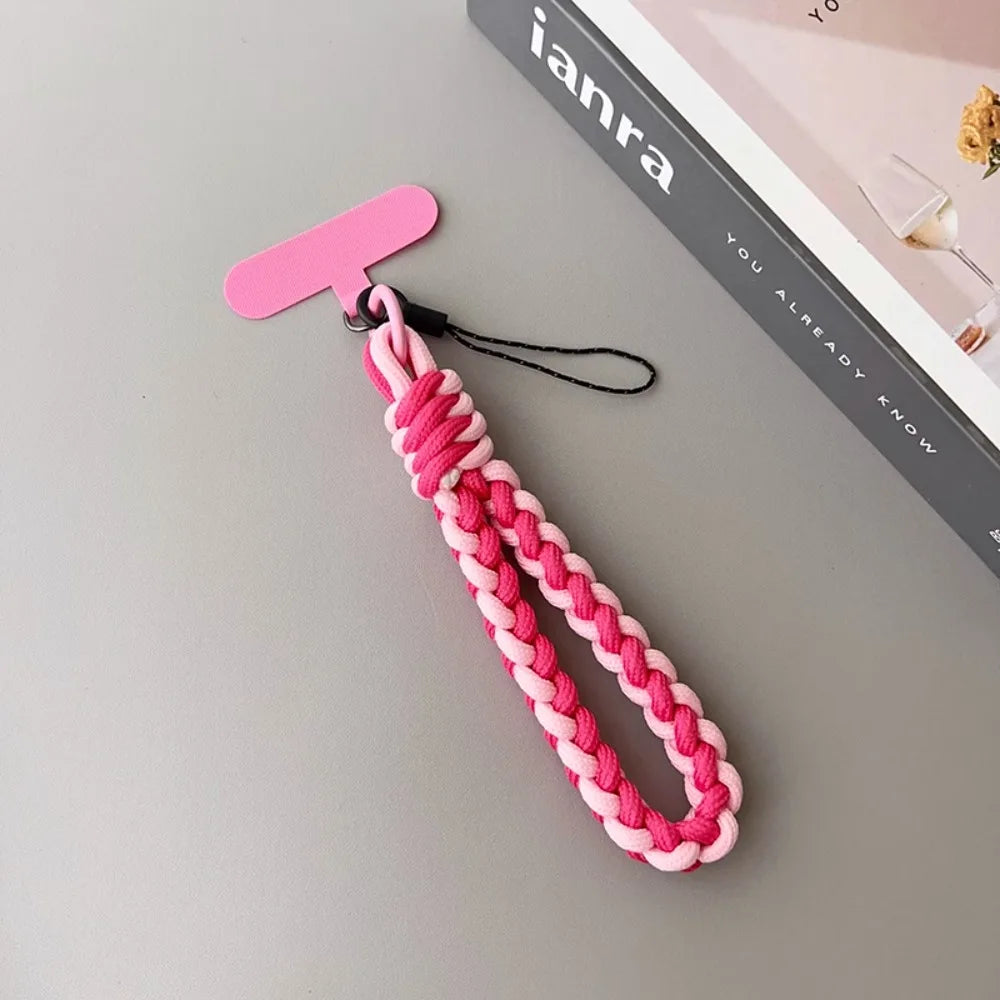 IN Korea Universal Braided Short Mobile Phone Lanyard Strap Hanging Chain Ring Cord wi close-up view