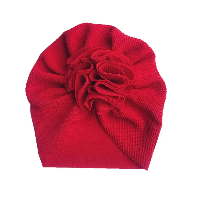 Baby Girl Turban Hat | Lovely Flower Soft Cap for Newborn Photography lifestyle view