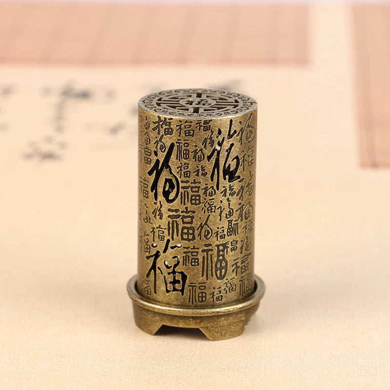 Square Vertical Incense Burner | Small Xiangyun Alloy Holder for Indoor Aromatherapy alternate view