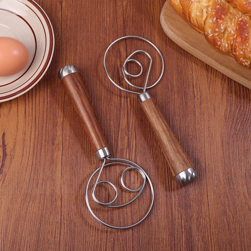 Danish Dough Whisk | Stainless Steel Mixing Rod for Baking detail view