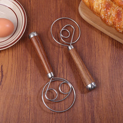 Danish Dough Whisk | Stainless Steel Mixing Rod for Baking detail view