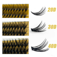Bundles Natural Eyelash Extension 3D Russia Individual Eyelash Cluster Makeup Tools La close-up view