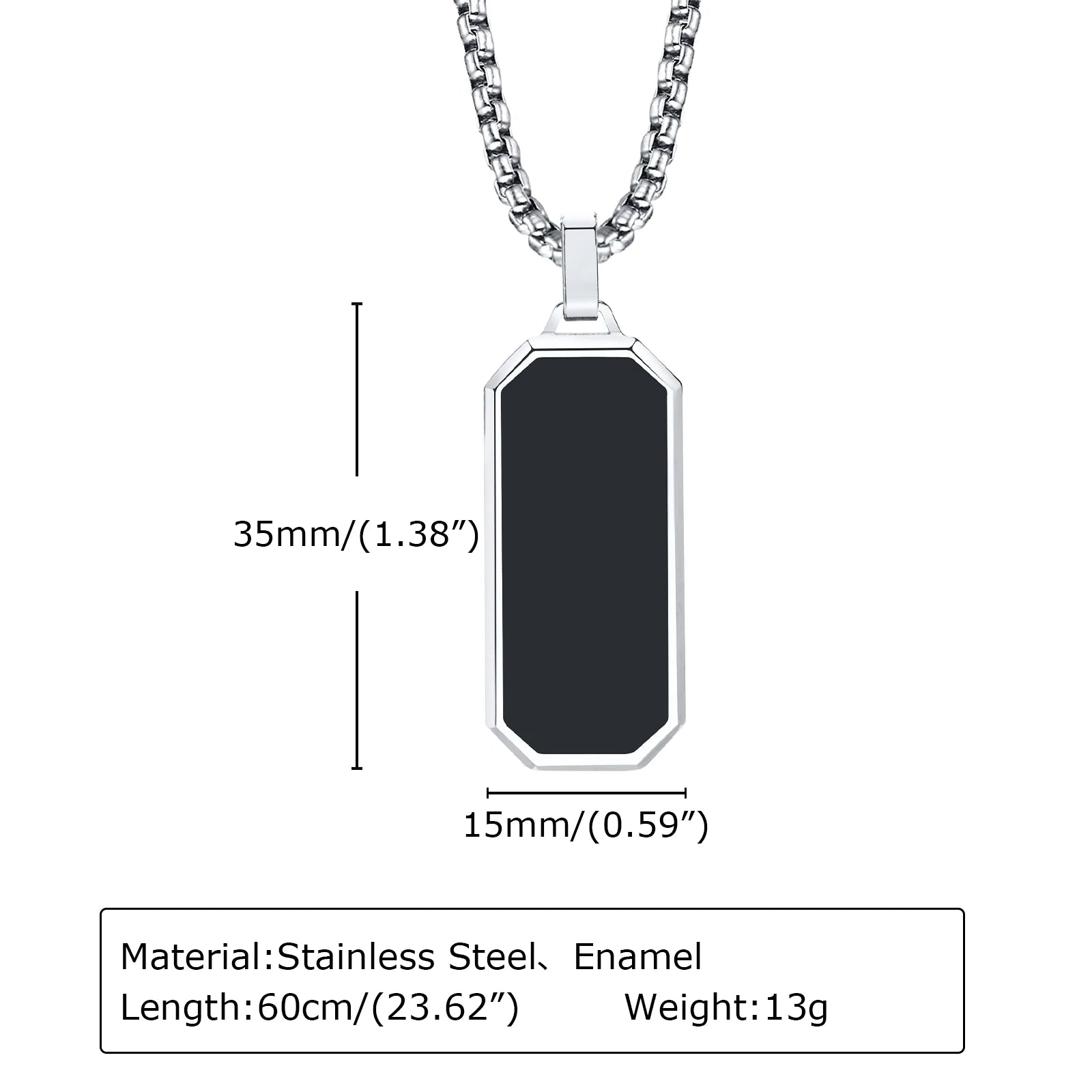 Men's Silver Color Geometric Pendant Necklace, Non Fading Stainless Steel Compass Nec lifestyle view