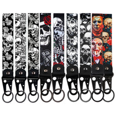 Skeleton Car Keychain | Scary Key Ring Jewelry for Men Women Motorcycle Lanyard Halloween Gift