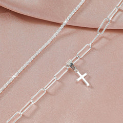 New 925 Sliver Plated CZ Anklet Bracelets for Women Girl Trendy Waterproof Zircon Cha alternate view