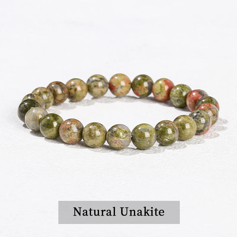 JD Natural Black Spectrolite Flash Smooth Beaded Bracelet Women Men 6 8 10mm Labrador lifestyle view