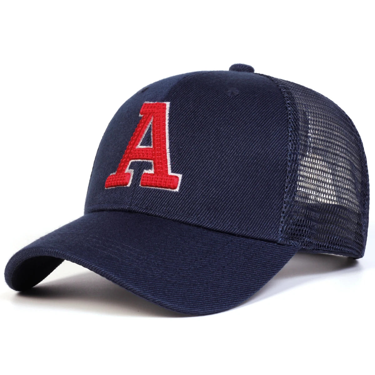 Unisex A Letter Embroidered Baseball Cap | Spring Summer Outdoor Adjustable Sun Hat lifestyle view