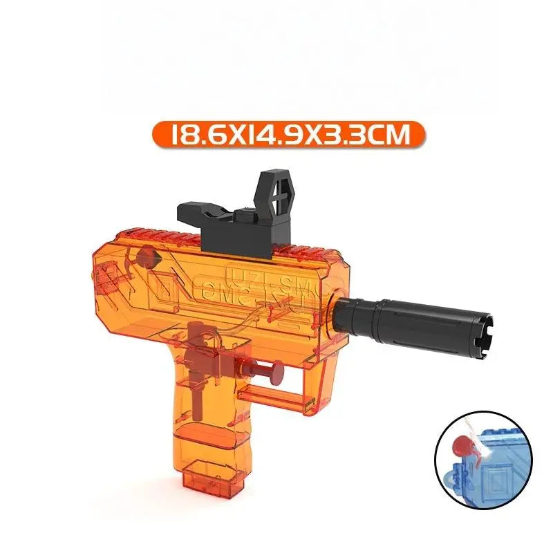 1Pcs Non Electric UZI Water Pistol | High Pressure Full Automatic Summer Beach Toy for close-up view