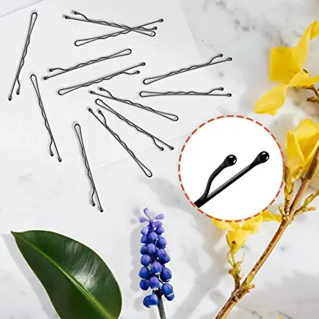 60/120pcs Black Hairpins for Women Hair Clip Lady Bobby Pins Invisible Wave Curly Brid close-up view
