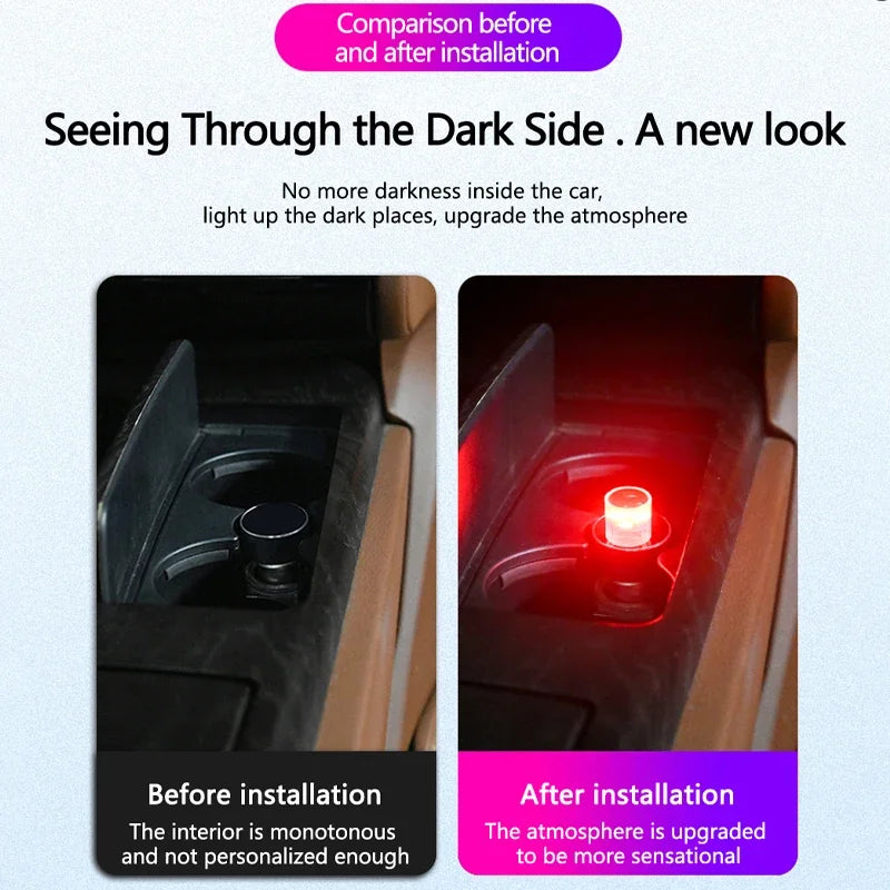 USB Mini RGB Night Light | LED Ambient Decorative Lamp for Bedroom, Car, Office additional angle