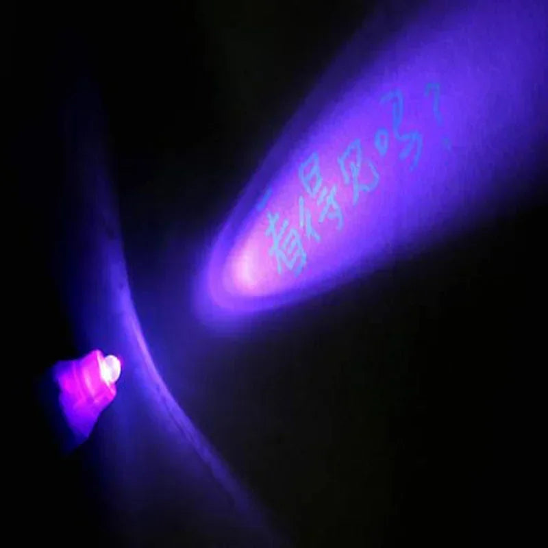 4pcs/lot Luminous Light Pen Magic Purple 2 In 1 UV Black Light Combo Drawing Invisible close-up view