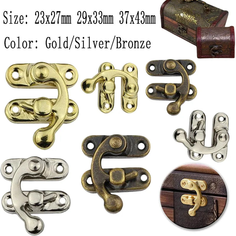 4pcs Toggle Latch Hasp Hook Lock for Wooden Jewelry Chest Box