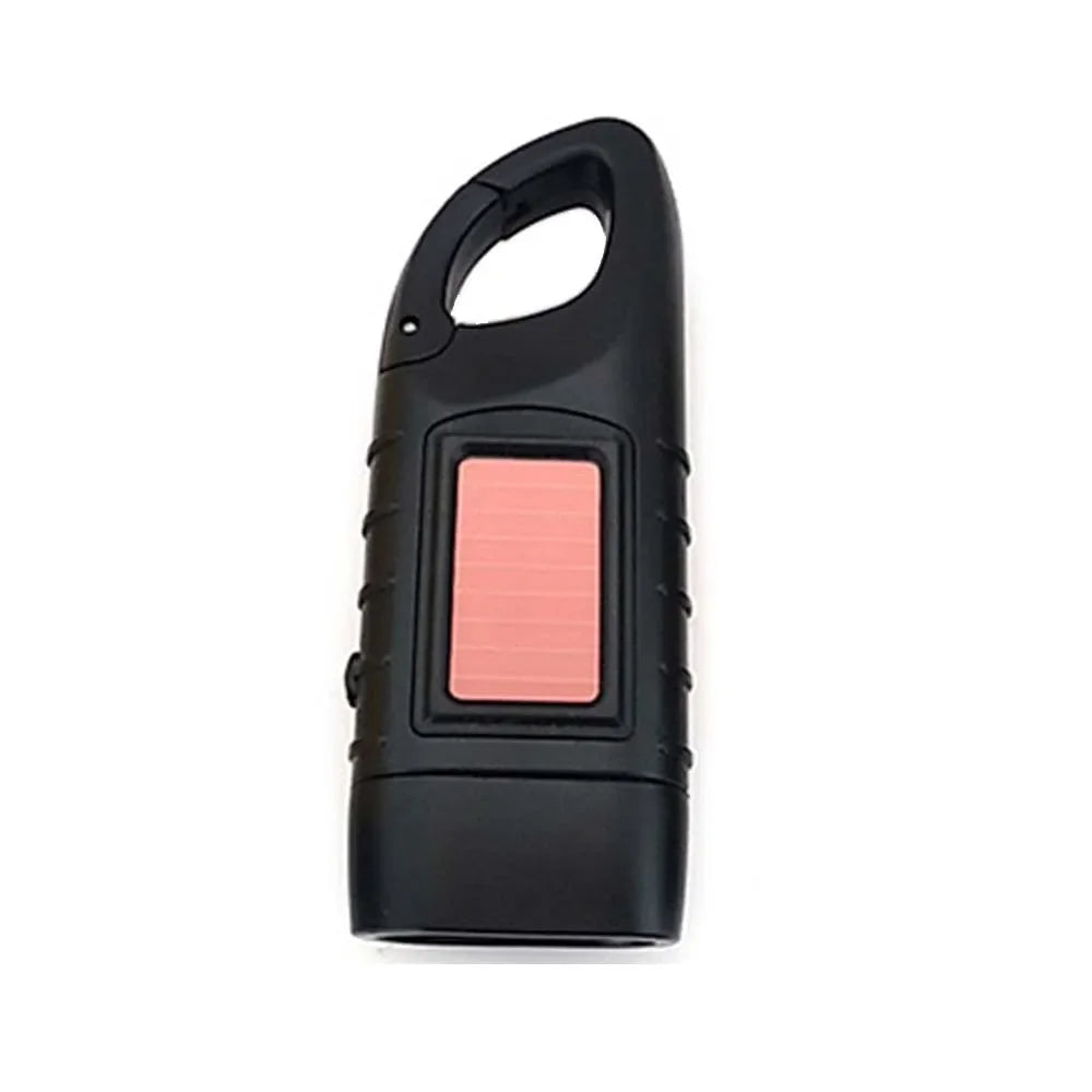 Solar Hand Crank Flashlight | Portable LED Emergency Lantern for Camping and Hiking close-up view