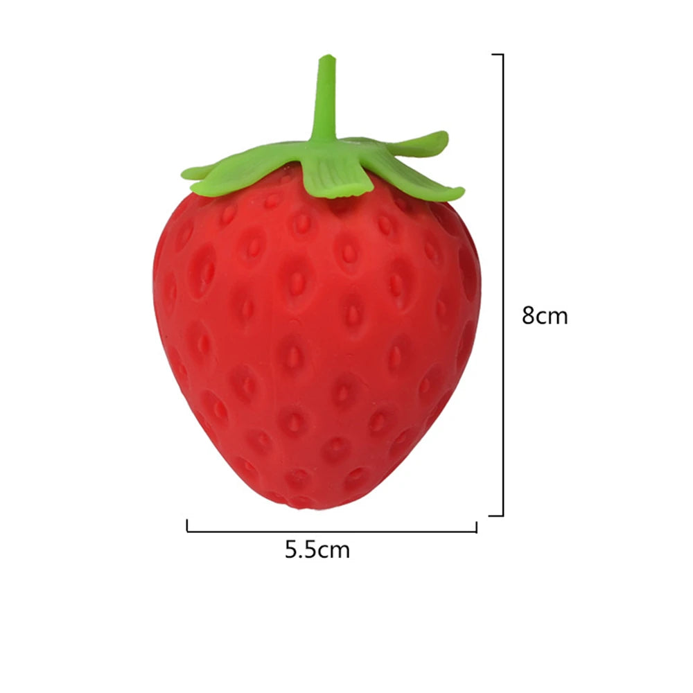 Soft Strawberry Fruit Squishy Toy – Slow Rising Stress Relief for Kids & Adults, Sque lifestyle view
