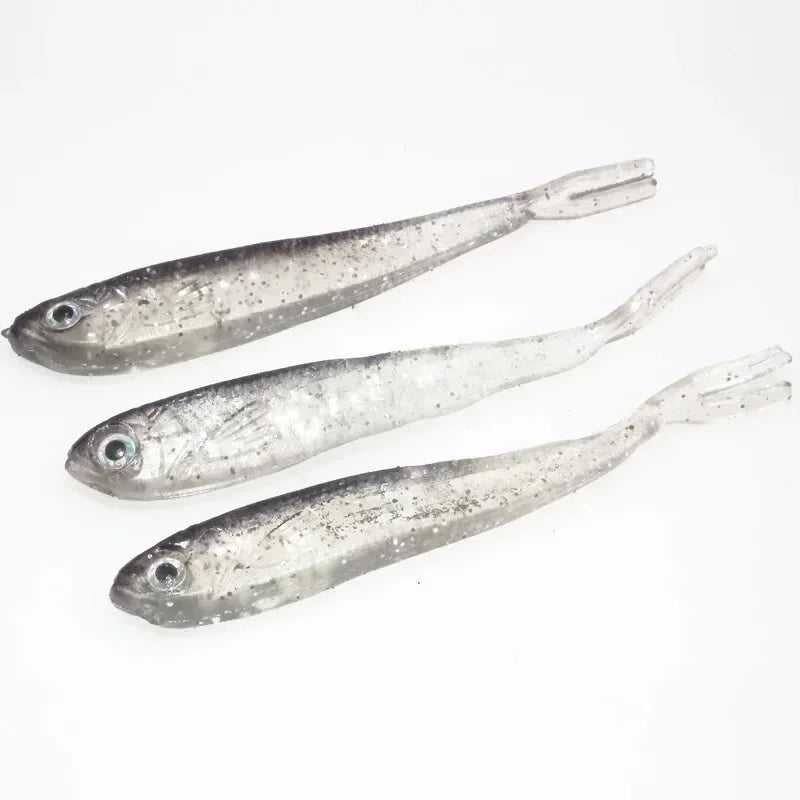 Soft Bait Fish Swimbait Fork Tail With Hook& Without Hooks Fishing Lure Artificial additional angle
