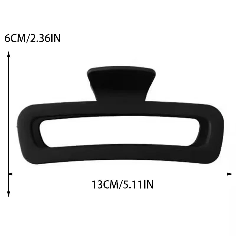 1/2/3pcs Temperament Frosted Large Rectangular Hair Clip for Women Elegant Shark Clip Fa detail view