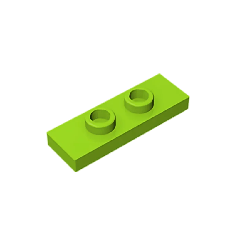 Gobricks GDS-1504 Plate, Modified 1 x 3 with 2 Studs (Double Jumper) | Compatible Buildi detail view