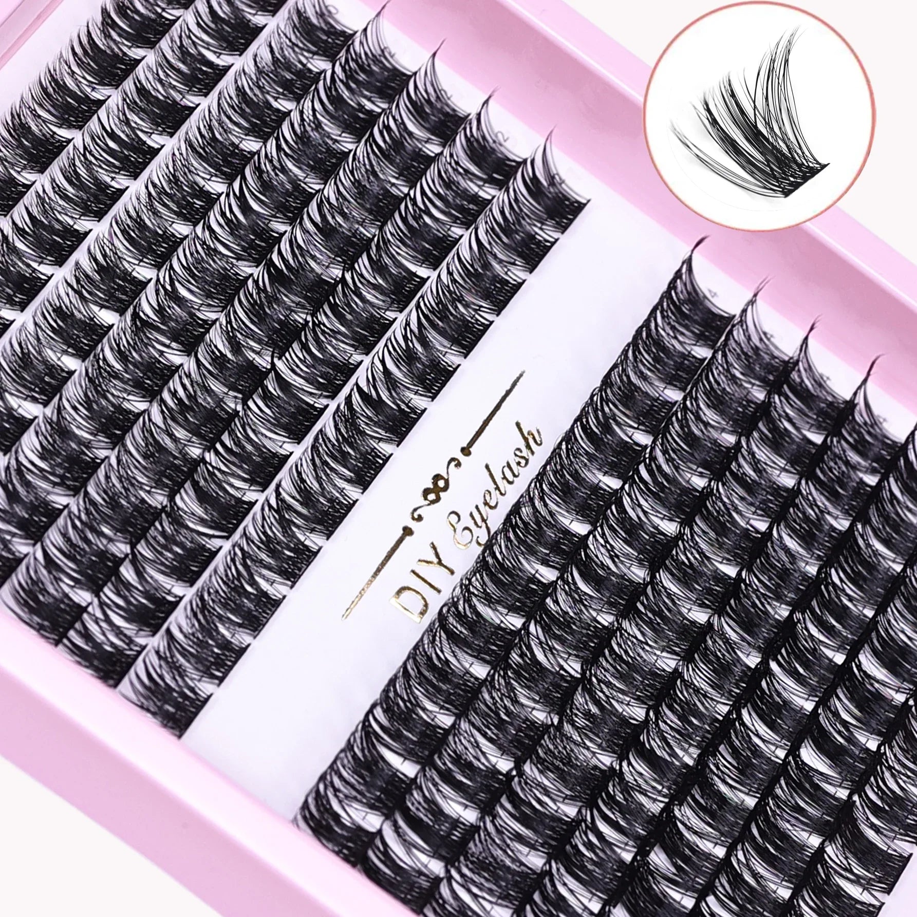 Lash Clusters 168pcs | DIY Wispy Individual Lashes 10-16mm D Curl detail view