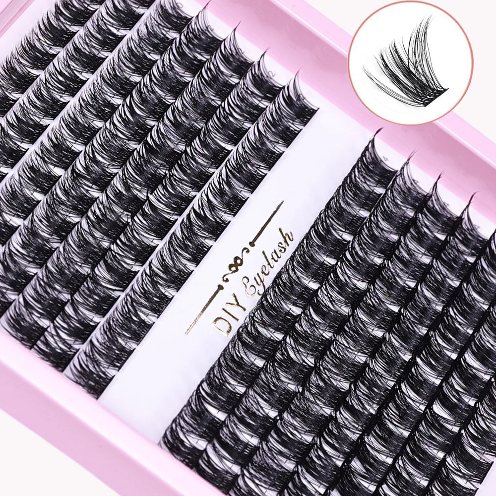 Lash Clusters 168pcs | DIY Wispy Individual Lashes 10-16mm D Curl detail view