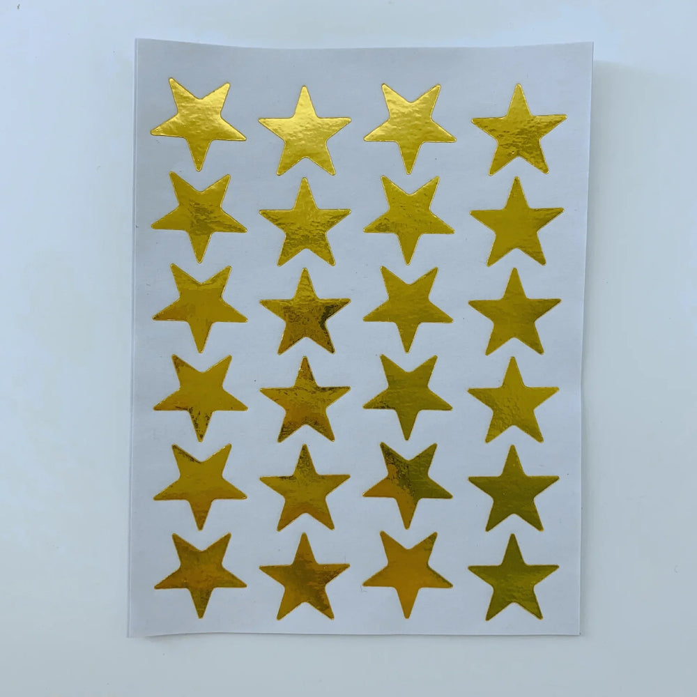 Gold Star Sticker Set for Teachers and Class Rewards | 10 Sheets of Five Pointed Star lifestyle view