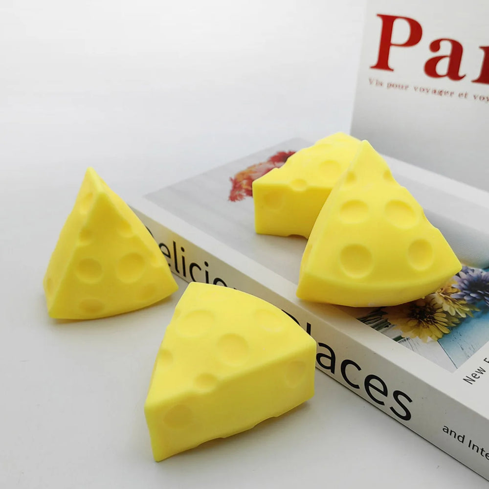 Cheese Squishy Toy | Soft Slow Rebound Stress Relief Fidget Toy for Adults lifestyle view