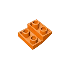 Gobricks GDS-1270 Dachstein, gebogen 2 x 2 negativ | Kompatibel mit Lego 32803 Baustein