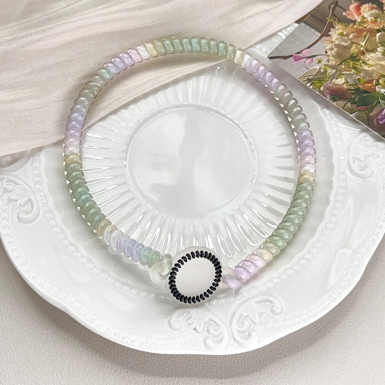 Elastic Fashion Telephone Line Hair Band Rope Headband Women Girls Sport Versatile Scr close-up view