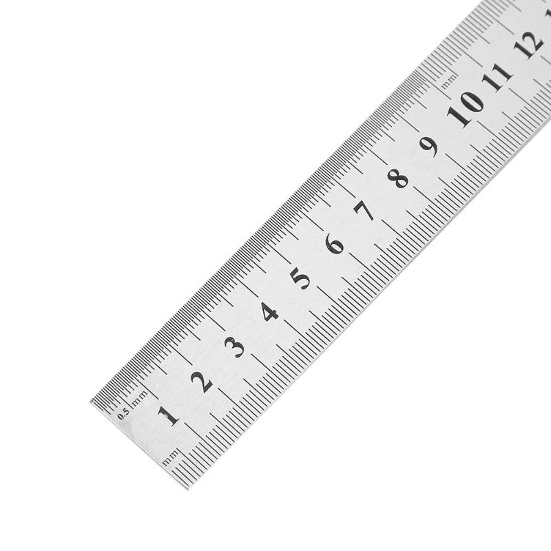 Metal Straight Ruler Stainless Steel Ruler Stationery Drafting Supplies Hand Tools Pr alternate view
