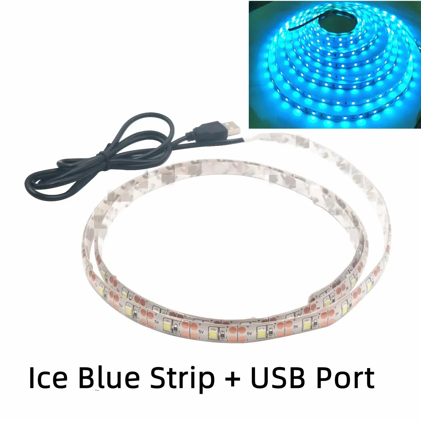 5V USB LED Strip Lights | Flexible Home TV Background Lighting detail view