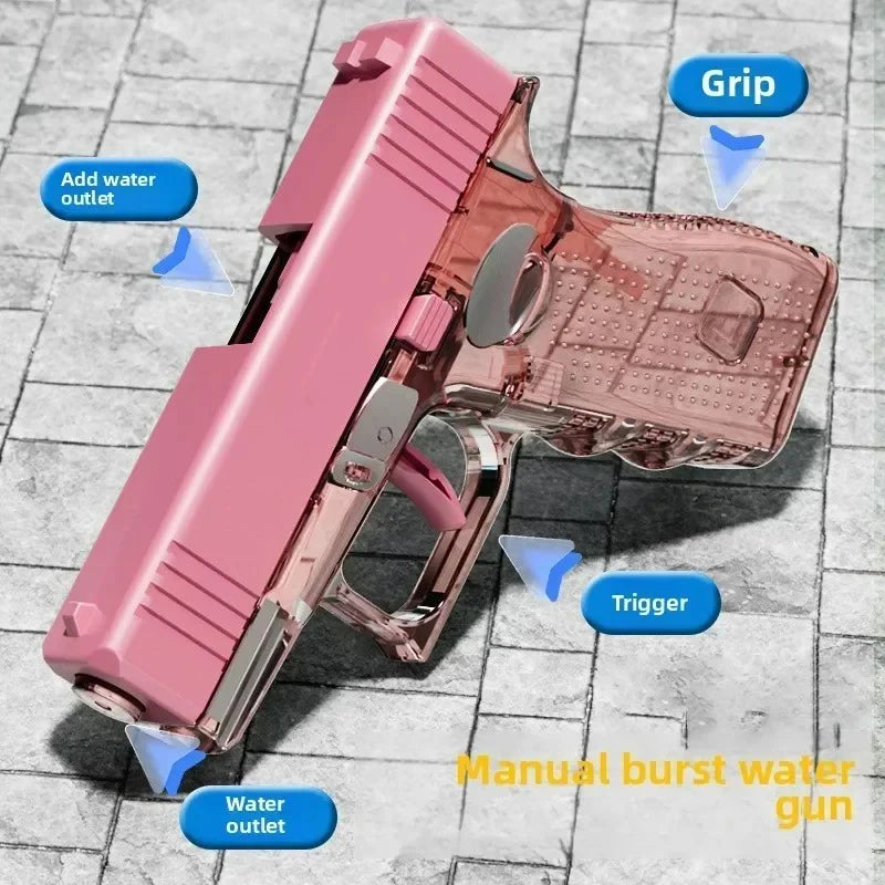 Hot Mini Desert Eagle Water Gun | Continuous Firing Toy Pistol for Summer Outdoor Fun close-up view