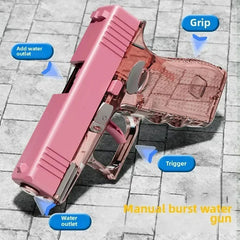 Hot Mini Desert Eagle Water Gun | Continuous Firing Toy Pistol for Summer Outdoor Fun close-up view