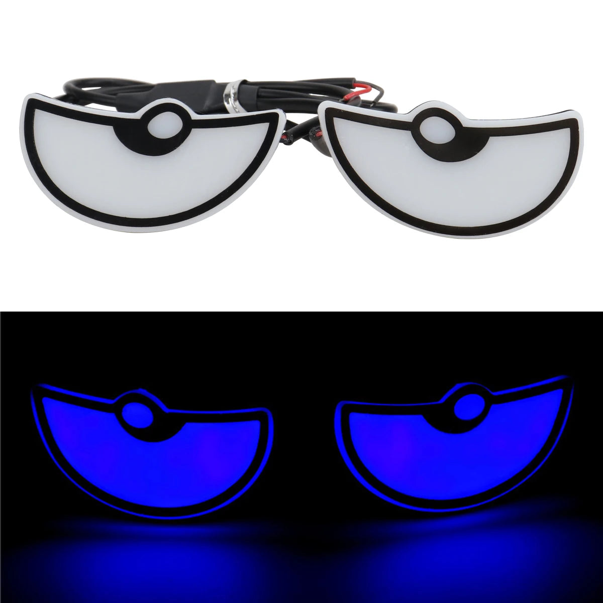 2PCS Car LED Demon Eye Light | Universal Dynamic Strobe Turn Signal Decorative Lights close-up view