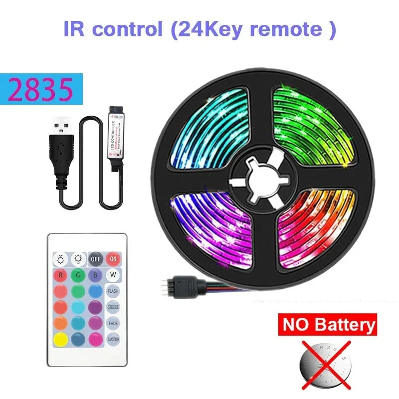 USB LED Strip Lights 2m 60 LEDs/m with Remote | RGB Backlight for Home Decor alternate view