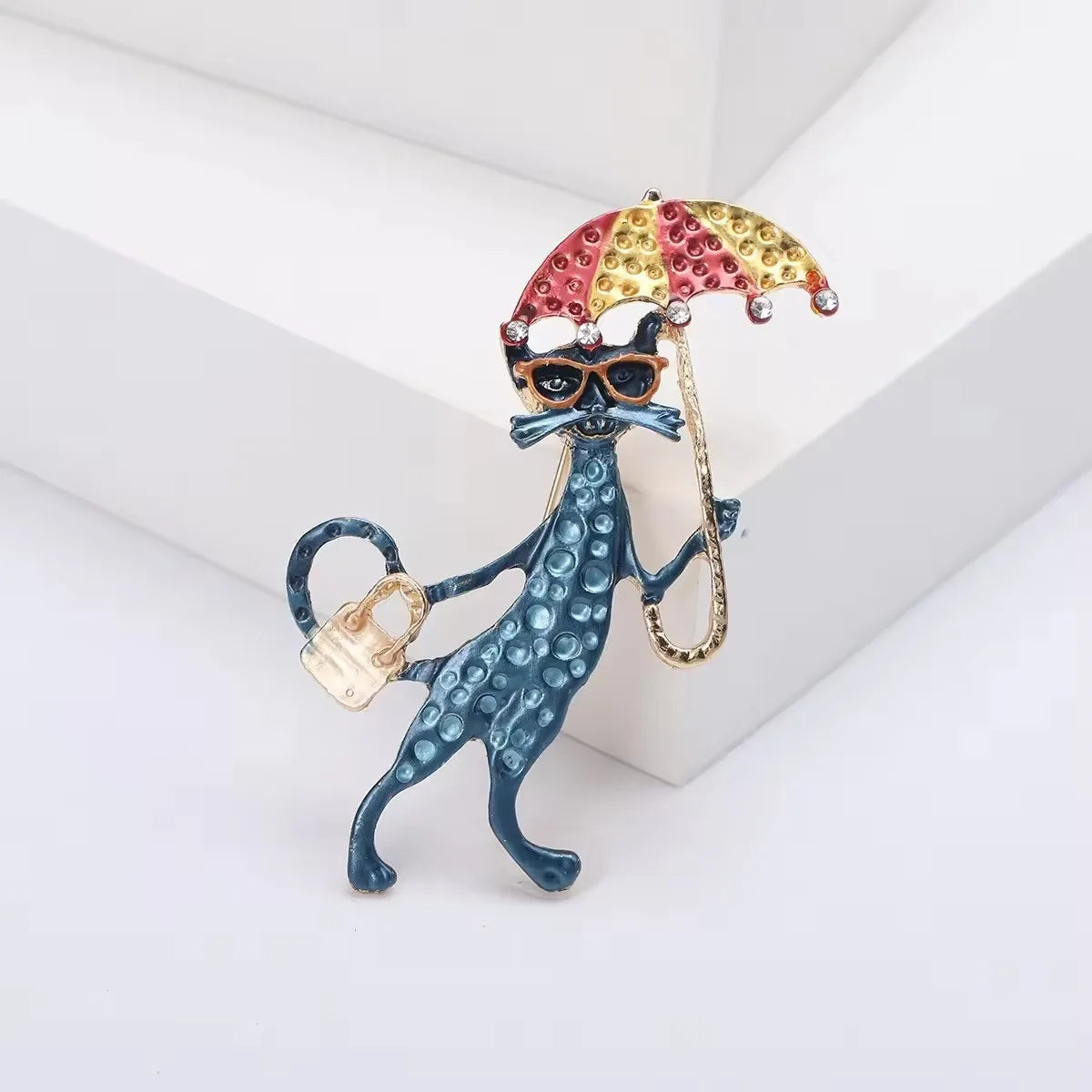 women fashion cat brooch pin jewelry