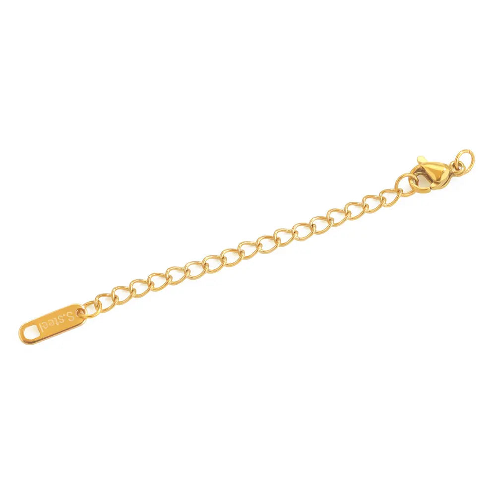 10pcs Stainless Steel Extension Extended Tail Chains With Lobster Clasps For Bracel additional angle