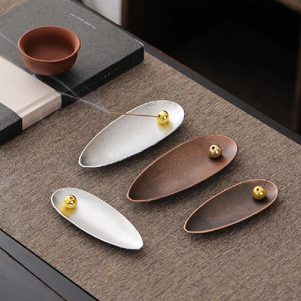 Alloy Copper Bead Incense Holder | Zen Tea Ceremony Incense Burner detail view