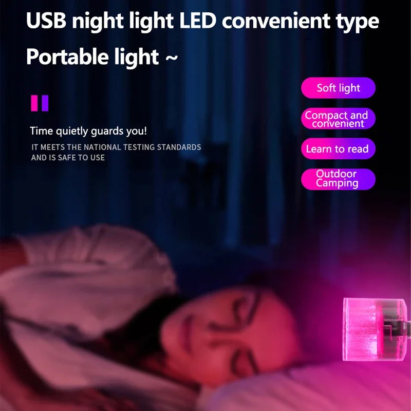 Mini USB RGB Night Light | Interior Ambient LED Decorative Lamp detail view