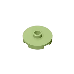 Gobricks GDS-1041 Tile Round 2x2 with Open Stud | Compatible Building Block for DIY Ed close-up view