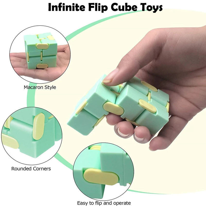 Infinity Flip Puzzle Cube | Anti Stress Fidget Toy for Focus alternate view
