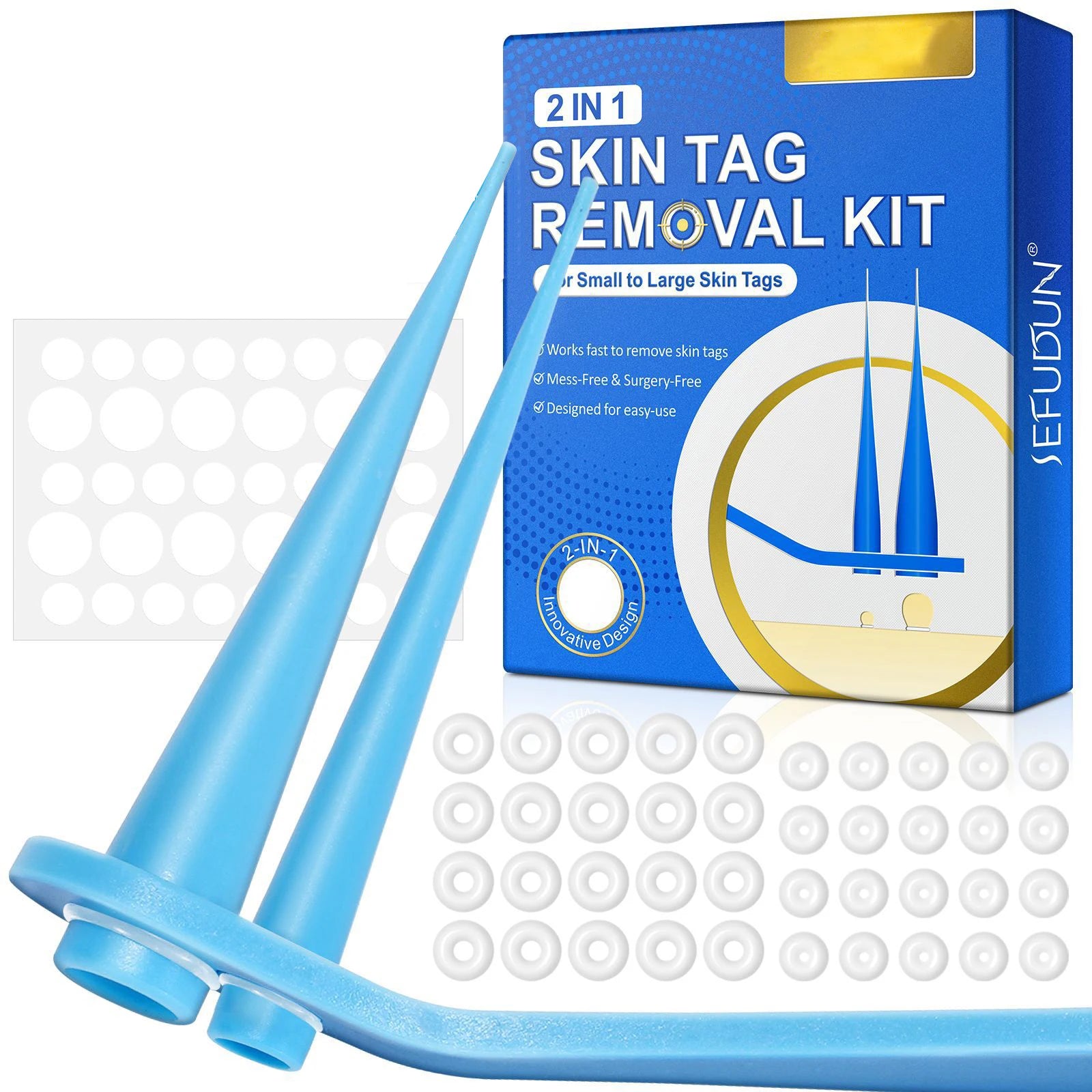 3-IN-1 Painless Skin Tag Removal Kit | Skin Label, Mole, Acne & Wart Removal Pen Se additional angle