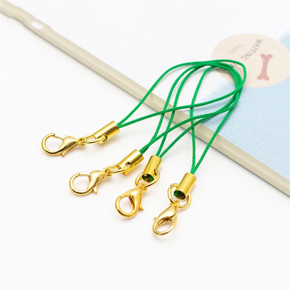 50pcs Cell Phone Lanyard Strap String Mobile Hook With Lobster Clasp Ring Keychain For close-up view