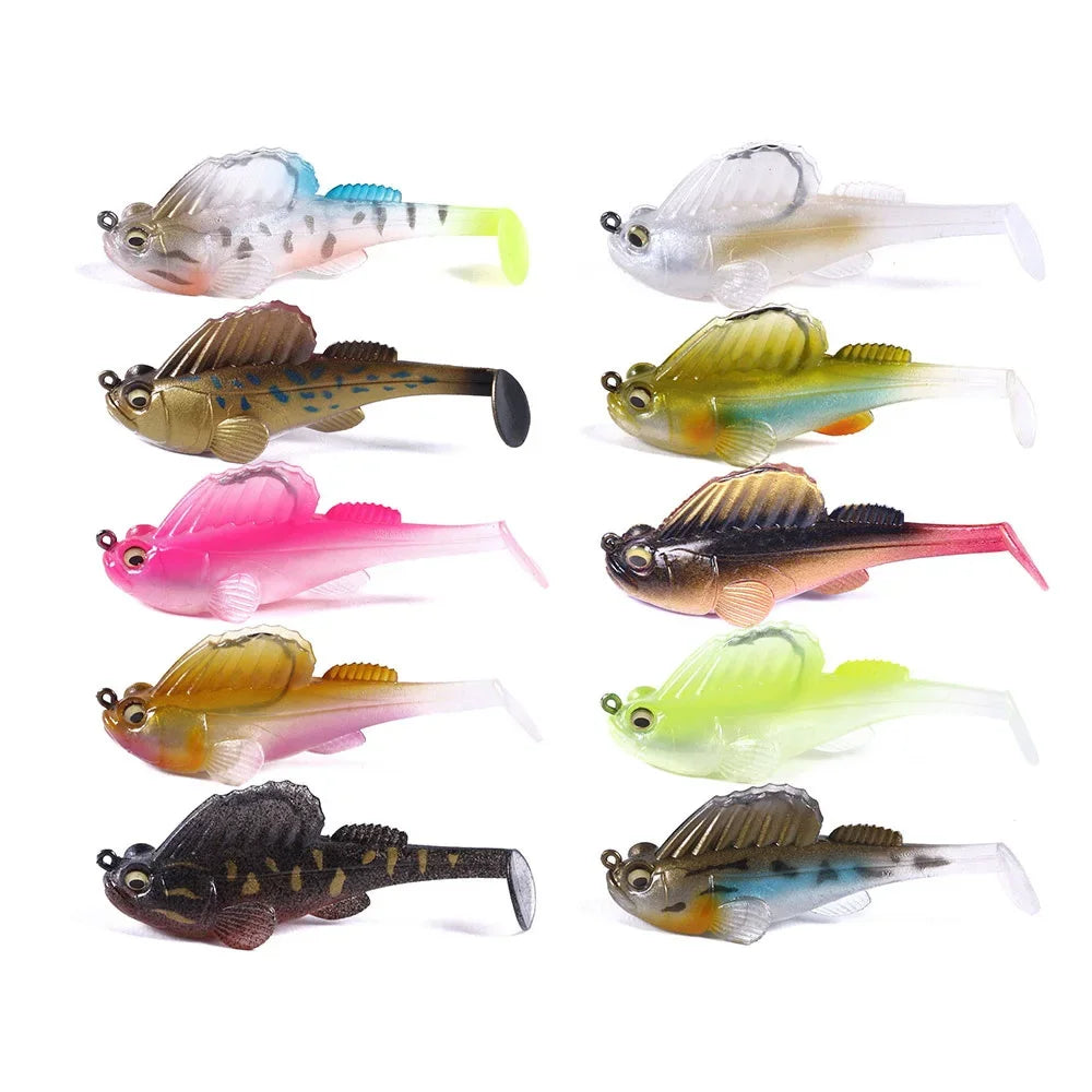 1pcs Silicone Dark Sleeper Wobbler Fishing Lure 7g 14g 20g Sinking Soft Lure Jig hook Sw detail view