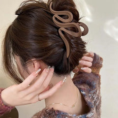 13cm Acrylic Hair Clips For Women Hairpin Matte Wave Hair Claw Clip Hair Accessories Girls Headwear 4 Colors New