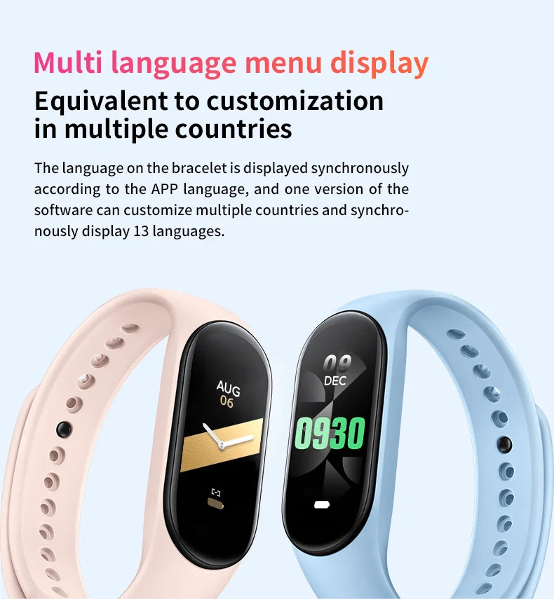 For Sports Smart Watch Music Control Fitness Calorie Track Bracelet Phone Message Rem lifestyle view